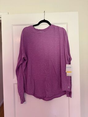 Zella Long Sleeve Tee in Lavender Purple